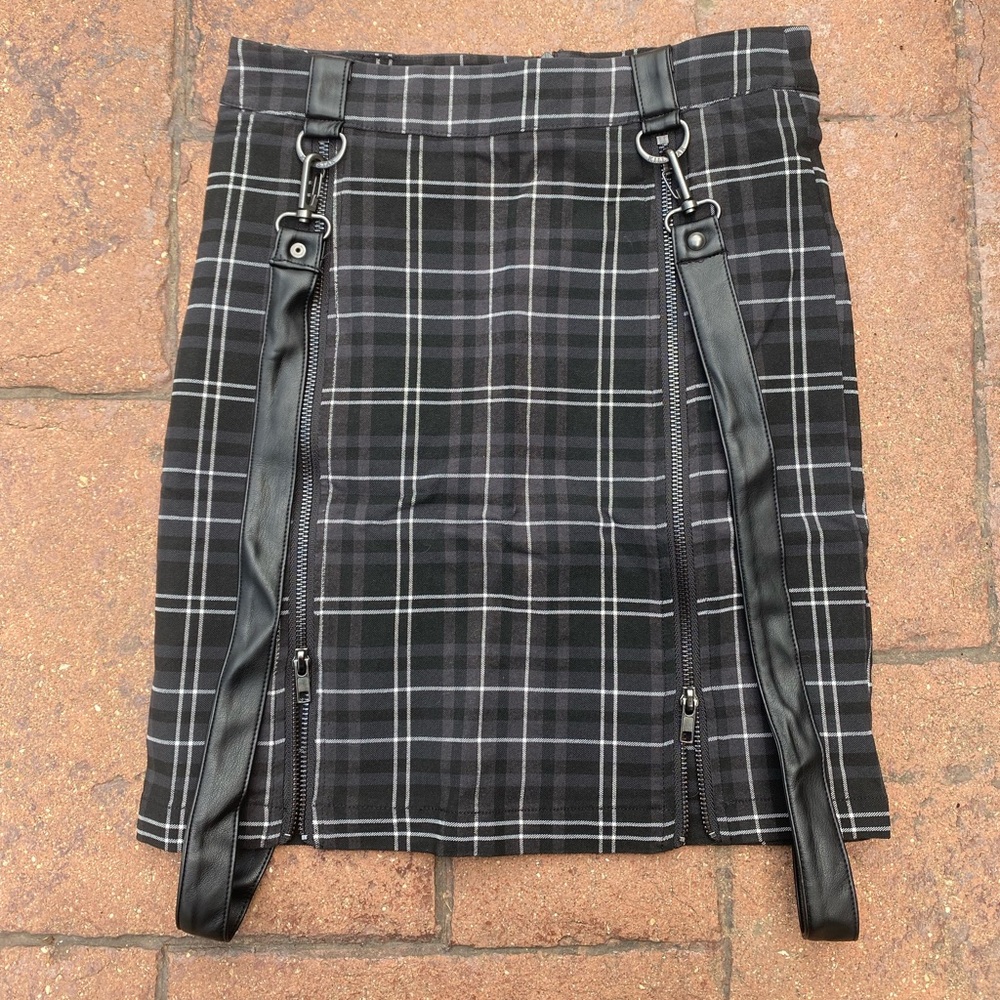 killstar ash tartan skirt